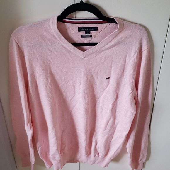 NWOT Tommy Hilfiger Mens Cotton V Neck Sweater - Picture 1 of 4